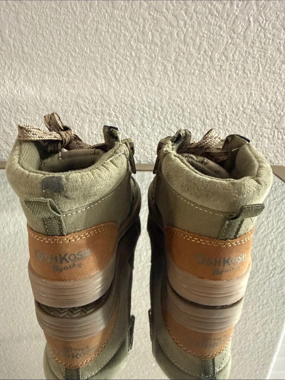 OshKosh B'gosh Olive Green Quilted High-Top Sneakers